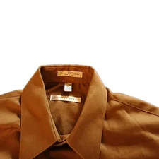 Geoffrey Beene mens dress shirt sateen Made In Egypt Large Wrinkle Free 