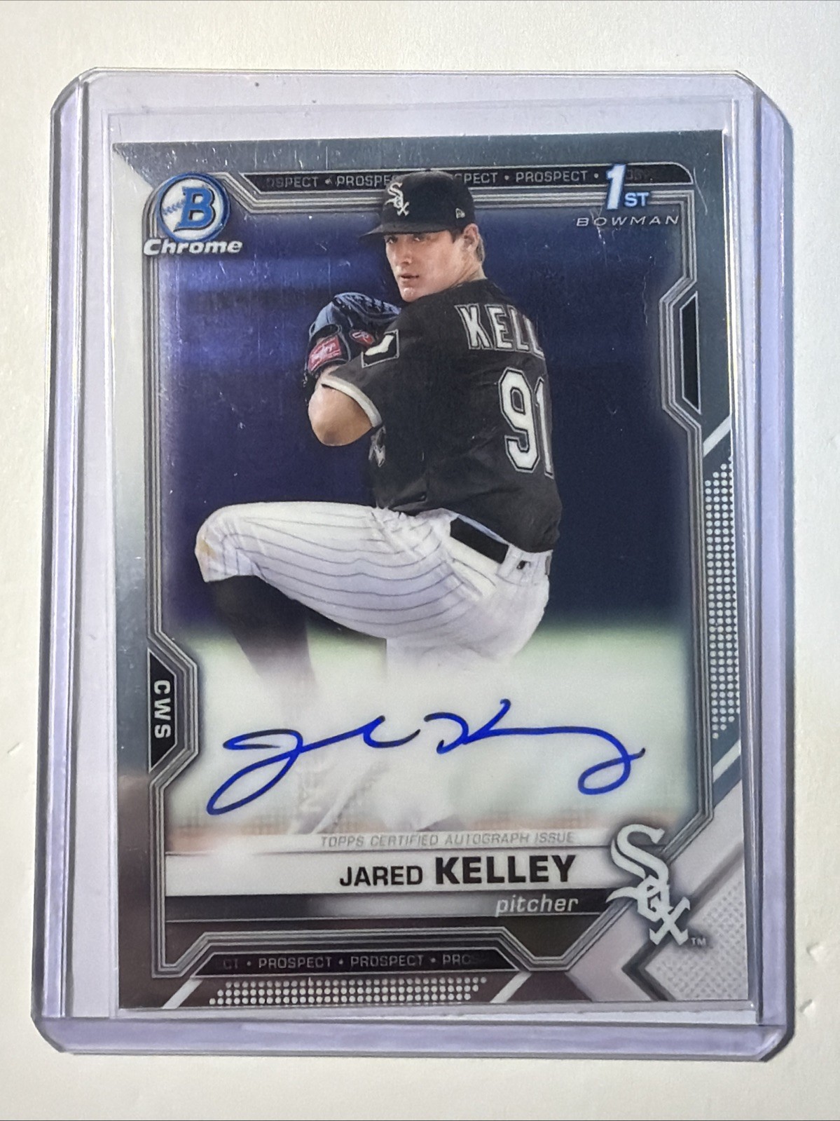 2021 Topps Bowman Chrome Jared Kelley RC 1st Bowman On Card Auto ChiSox  #CPA-JK