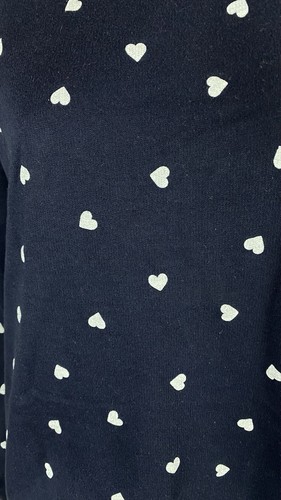 J. Crew “Tipsy Hearts” Graphic Navy Blue Sweatshirt, A Grade, Women's Size XXL - Afbeelding 2 van 7