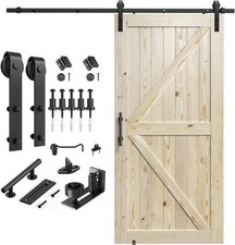 SMARTSTANDARD 30in x 80in Sliding Barn Door with 5ft Barn Door Hardware Kit