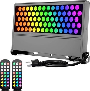 288W LED RGBW Color Changing Flood Light, Controlled by Hand Remote