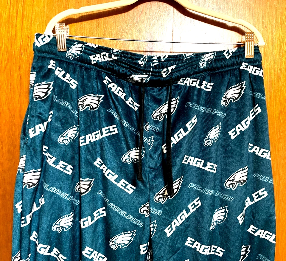 Philadelphia Eagles Logo NFL Fútbol Prendas para dormir Pantalones para dormir Polar Nuevo con etiquetas Hombres Foto 2 de 3