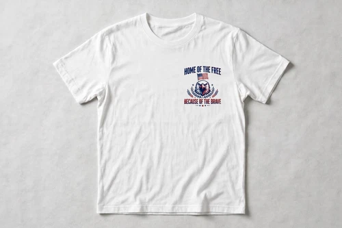 Home of the Free Because of the Brave Veterans T-Shirt - product listing photo