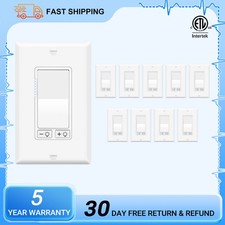 2-30PK Single Pole/3Way 7-level Brightness Dimmer Light Switch for LED CFL Light