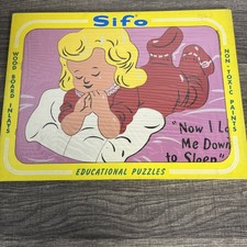 Vtg Sifo 5R5 Now I Lay Me Down To Sleep 10 Pc Tray Board Puzzle Non-Toxic New