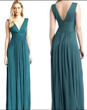 NWT BCBG MAXAZRIA KAEYA DRAPED V-NECK RUCHED GOWN MAXI DRESS SZ S 340