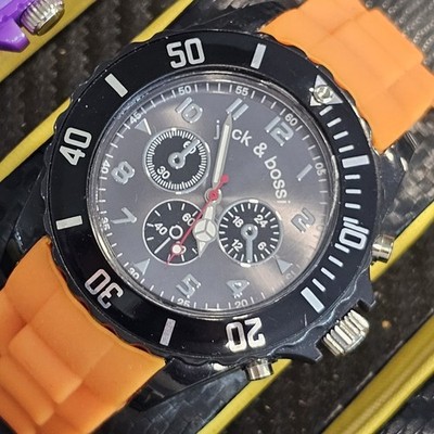 Jack & Bossi Armbanduhr Analog Quarz mit orangem Armband byHuriye