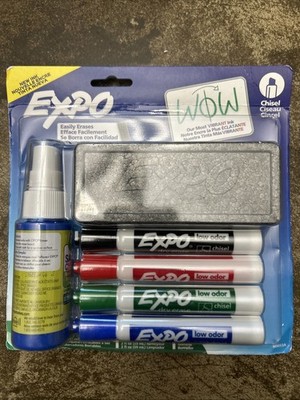 Sanford Expo 80653 Chisel Tip Dry Erase Marker Assorted Colors #H19
