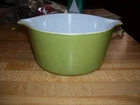 Vintage Olive Green Pyrex #473 1 Quart Casserole Bowl