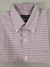 Lauren Ralph Lauren Classic Fit Non-Iron Plaid Button-Up Shirt Purple 16.5