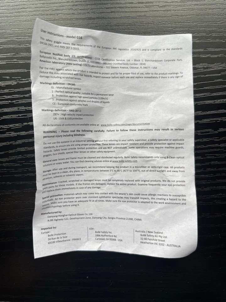 Gafas de seguridad Bollé antiniebla Foto 4 de 4