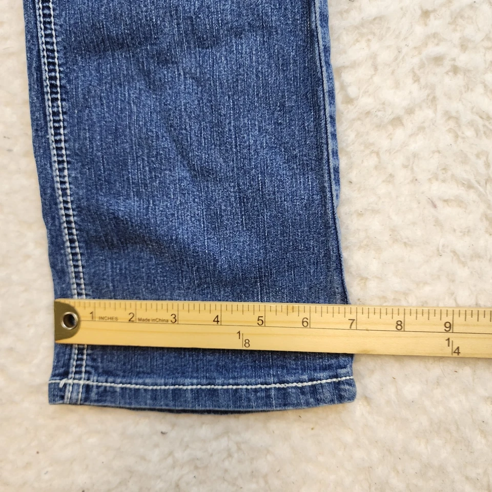 Jeans Arizona Jean Co Bootcut 14 Azul Regular Denim Ajustable Estrás Bling Foto 3 de 4