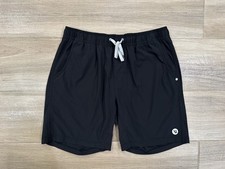 Vuori Men's Kore Shorts LARGE Black Lined Outdoor Pockets 7" In Performance Gym