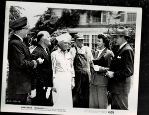 SUPER RARE!! 8X10 1949 ORIG "PRISON WARDEN" Warner Baxter Anna Lee!!