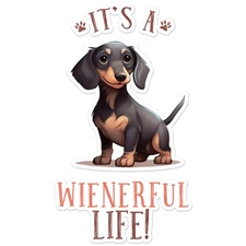 Dachshund Wienerful Life - Vinyl Decal Sticker - Car Window Laptop - ebn9701