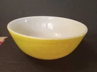 Vintage Pyrex Mixing Bowl 404, 4 Qt, Yellow, Glass, U.S.A