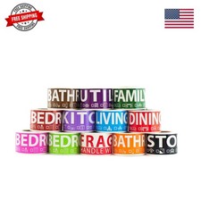 600 Home Moving Labels for 3 Bedroom House   12 Color-Coded Room Labels 50 Ea...