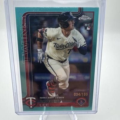 2025 Topps Chrome Update Teal Brooks Lee #USC6 Rookie Debut /199 Twins. Bookend