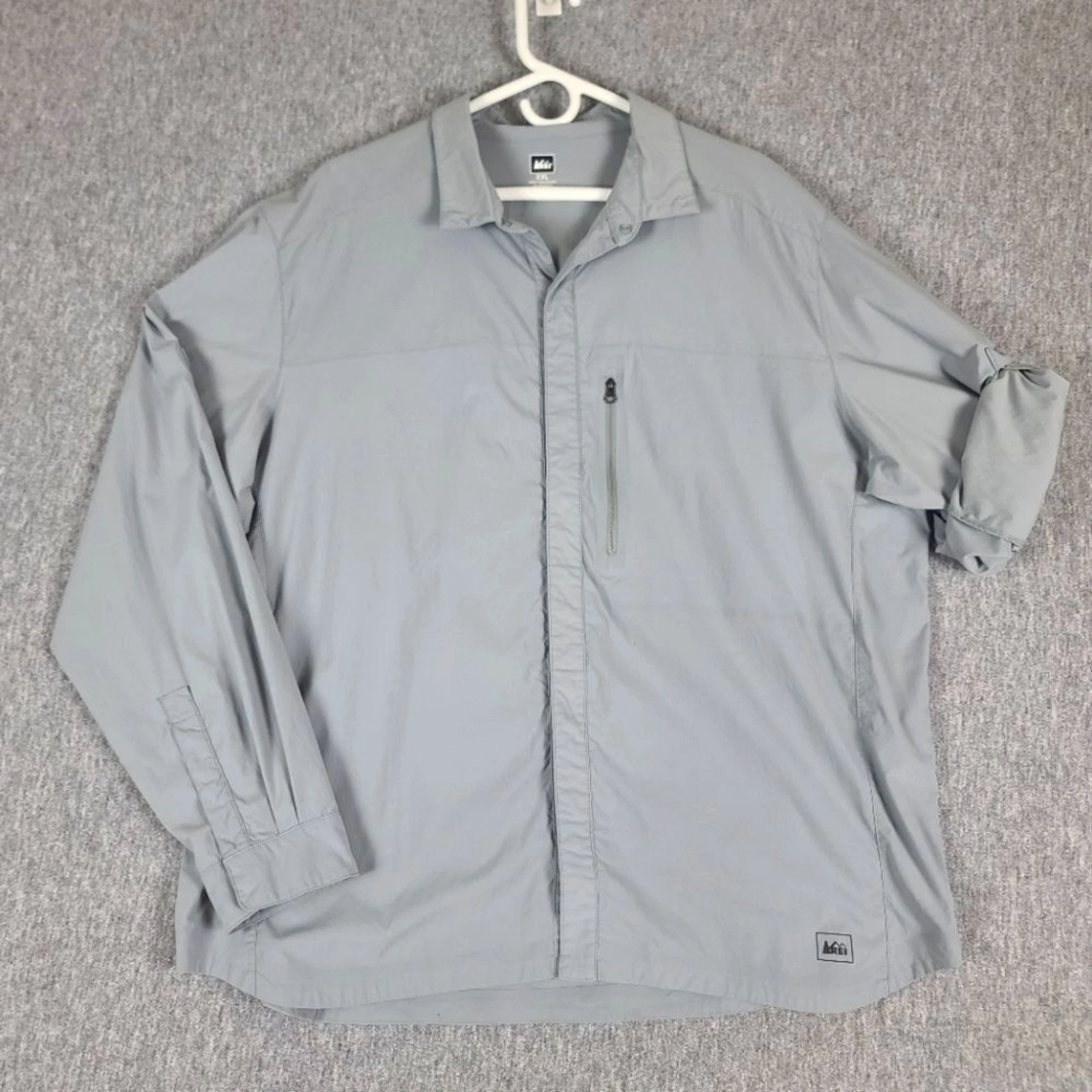 REI Outdoors Mesh Vented Button Down Shirt Hiking Outdoors Performance Men's XXL