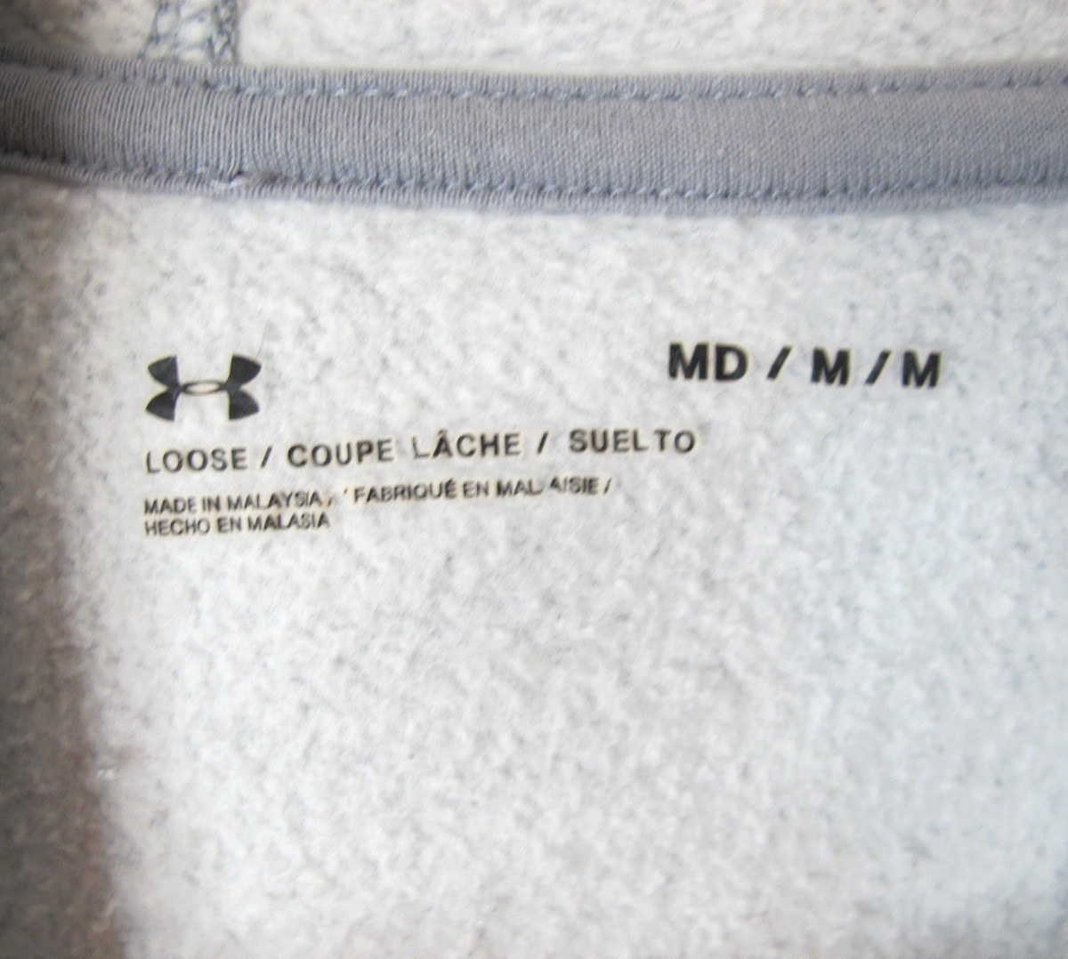 Under Armour Gray Pullover Drawstring Hoodie Swea… - image 4