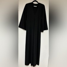 Vintage Women's Halston IV Black Kaftan Dress Size Medium