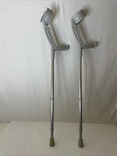 Herdegen Forearm Crutches Adult Adjustable Great Condition Gray Color