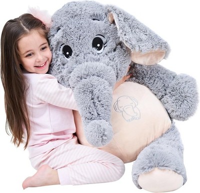 Plüsch Elefant Kuscheltier groß 100 cm Kinder Stofftier Geschenk weich kuschelig