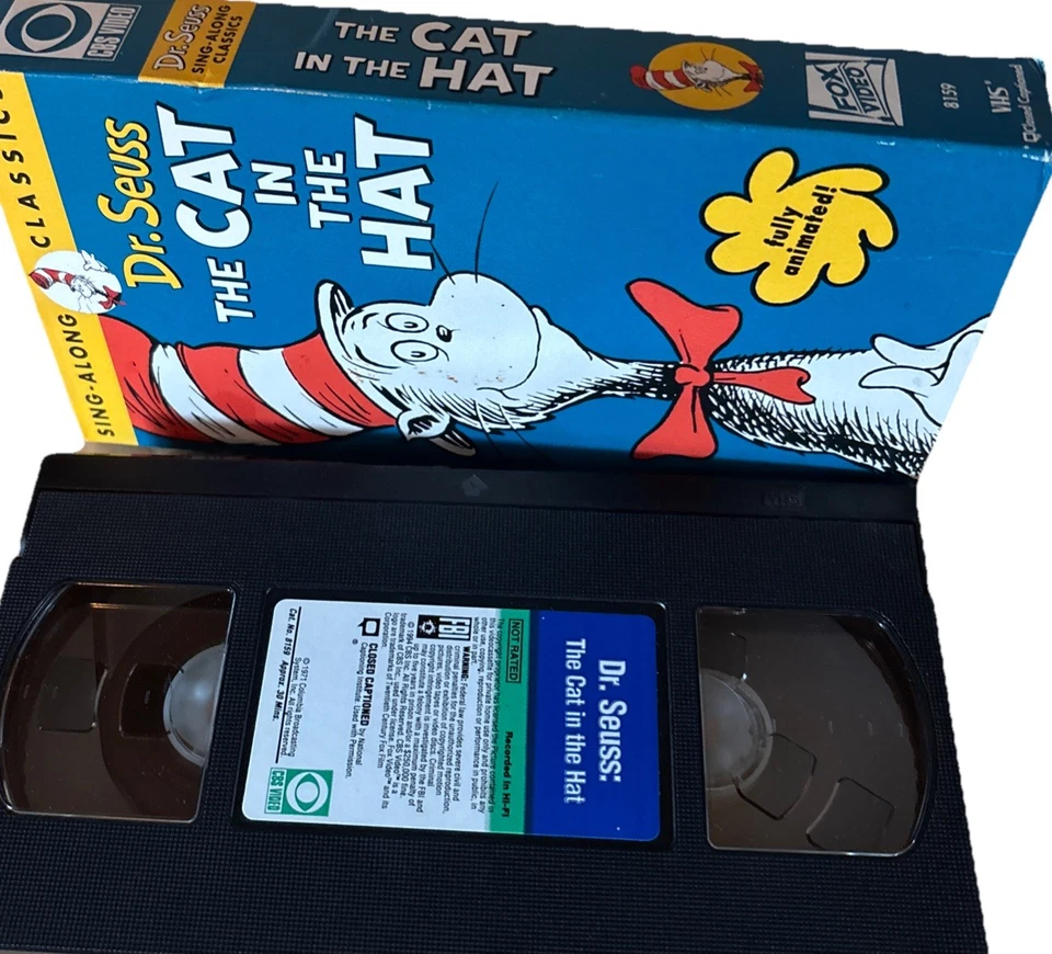 Dr Seuss The Cat in the Hat VHS 1994 Animated Sing-Along Classics See Desc. Foto 3 de 4
