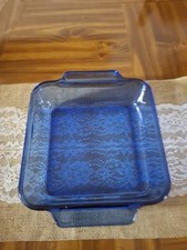 Anchor Hocking Vintage Cobalt Blue 2 Qt Casserole Baking Dish