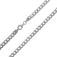 Cavill Panzerkette 925 Sterling Silber Rhodiniert 55 Cm Herren Damen
