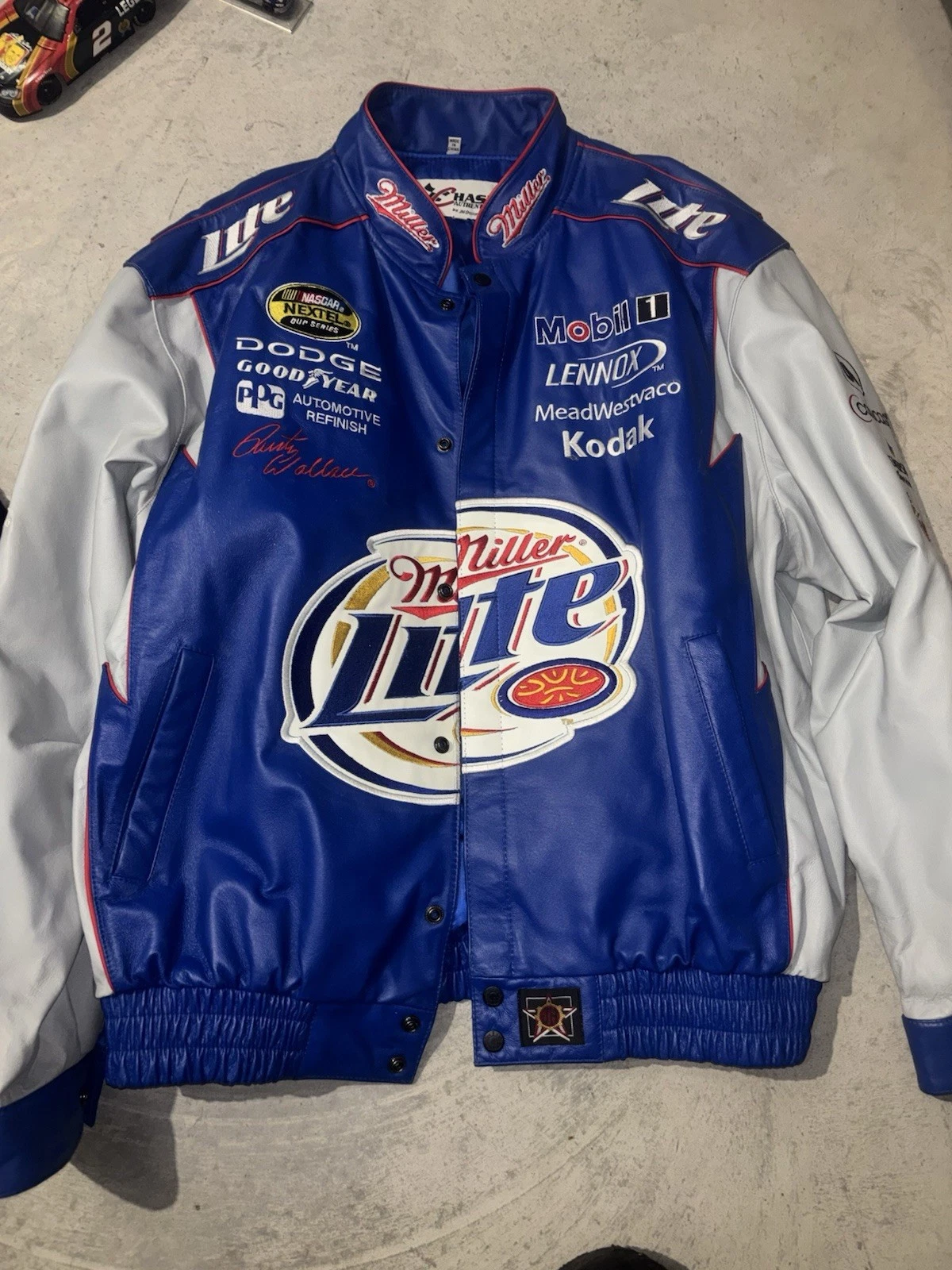 Rusty Wallace Last Call Leather Jacket 2XL
