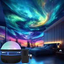 Aurora Borealis LED Projector Lamp Remote Control USB Color Changing Light