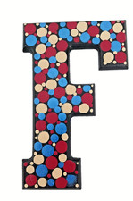 Dot Painted Wood Letter-F
