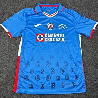 Joma Cruz Azul 2022-2023 Home Jersey Blue Soccer Shirt Mens Large 95 Anos #2