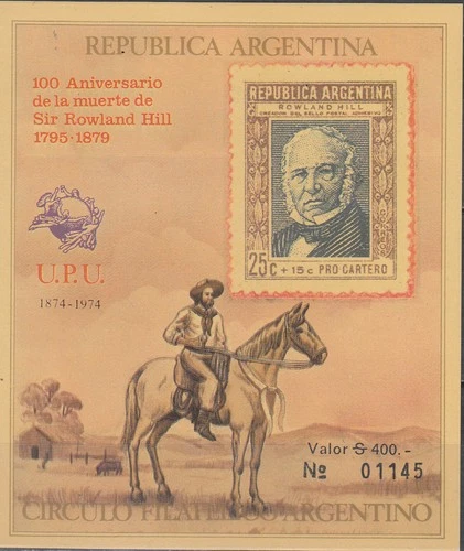 W ARGENTINA B004 (R1) UPU ON ROWLAND HILL