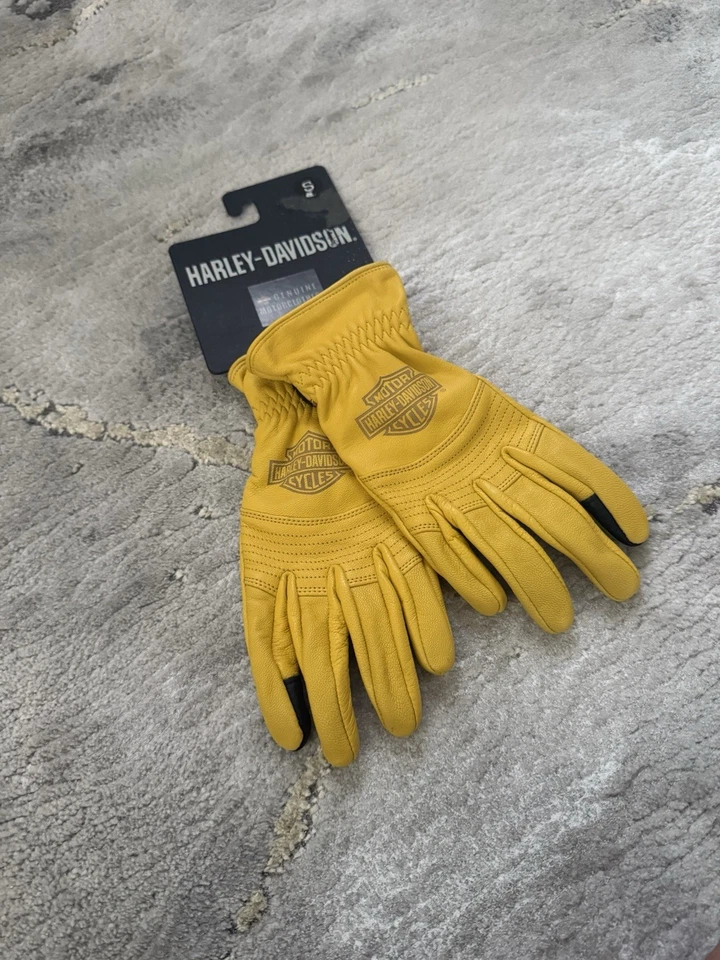 Harley-Davidson Helm 皮革工作手套。 女式小号 — 第 2/4 张图片