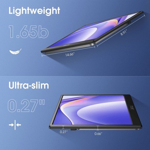 Portable Monitor 15.6" 100% sRGB HDR IPS FHD USB-C Laptop HDMI Computer A - Picture 11 of 15