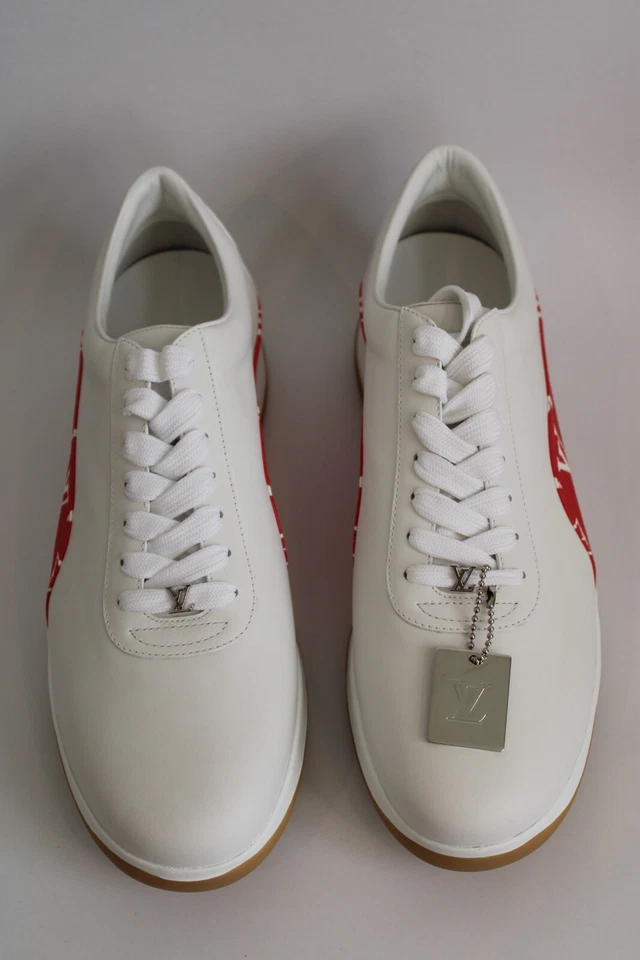 Louis Vuitton x Supreme Sneakers White Leather Gr. 9 UK/LV / 42 - 43.5 - Bild 3 von 4
