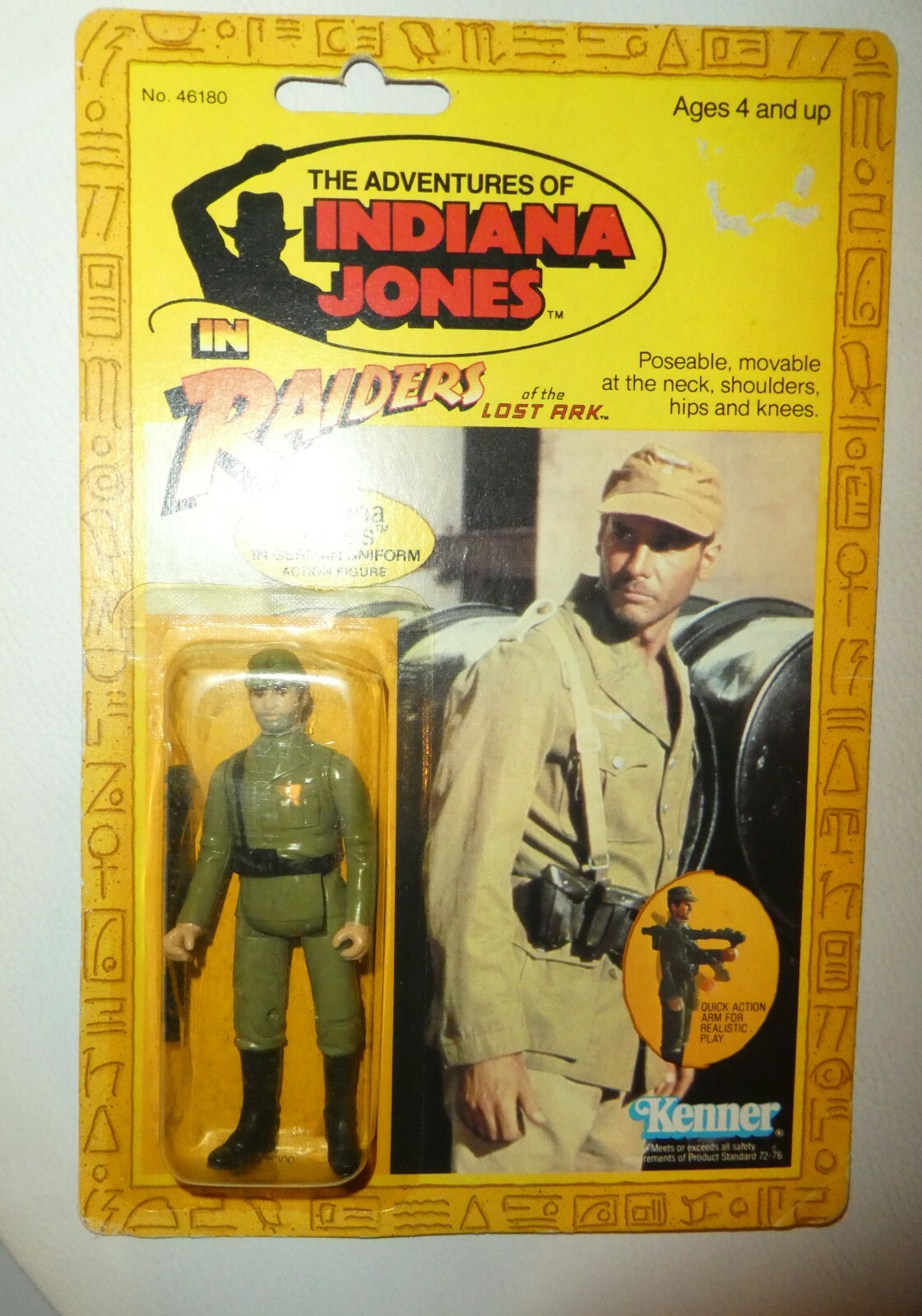 Indiana Jones Vintage figure German uniform Raiders lost ark kenner 1983 Indiana Jones Vintage figure German uniform Raiders lost ark kenner 1983