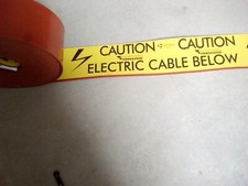 1M ONE METRE ELECTRIC WARNING TAPE TILE NORTHERN POWER GRID POWERGRID  150MMX3MM