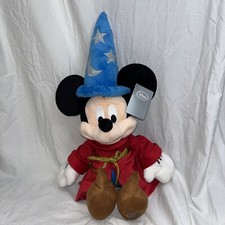 Disney Store Sorcerer Fantasia Mickey Mouse Plush 24” Wizard Toy NWT Stamped