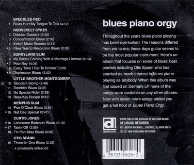 VARIOUS ARTISTS BLUES PIANO ORGY NEW CD
