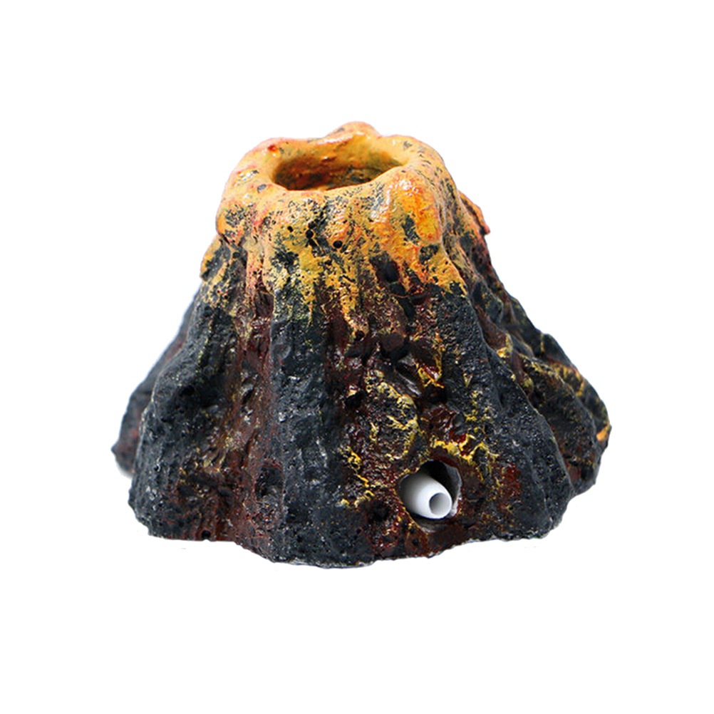 Aquarium Volcano Shape&Air Bubble Stone Oxygen Pump Fish Tank Ornament