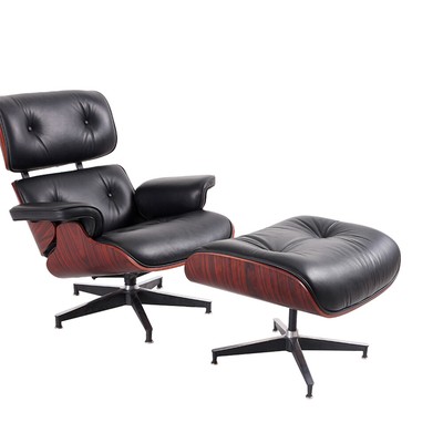 Rosewood Chair Ottoman Genuine Real Leather Lounge Black Modern Rosewood Chair Ottoman Genuine Real, Modern Leather Lounge Chair And Ottoman Bed