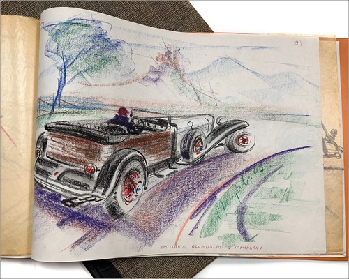 Rare 1969 Travel Book CORD L-29 by George Marylski - 10 Original Drawing - - Picture 14 of 17