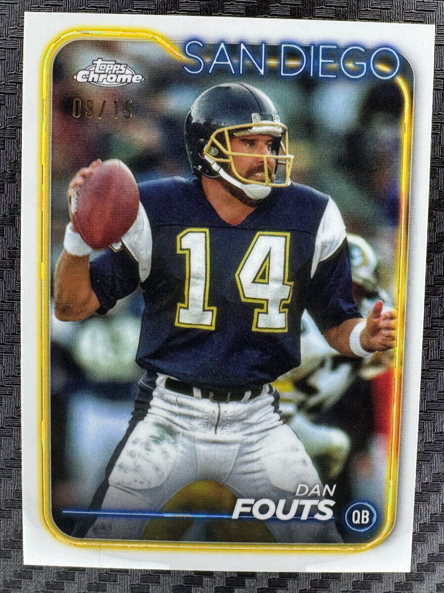 2024 Topps Chrome Sapphire: Dan Fouts White Sapphire /15 Chargers