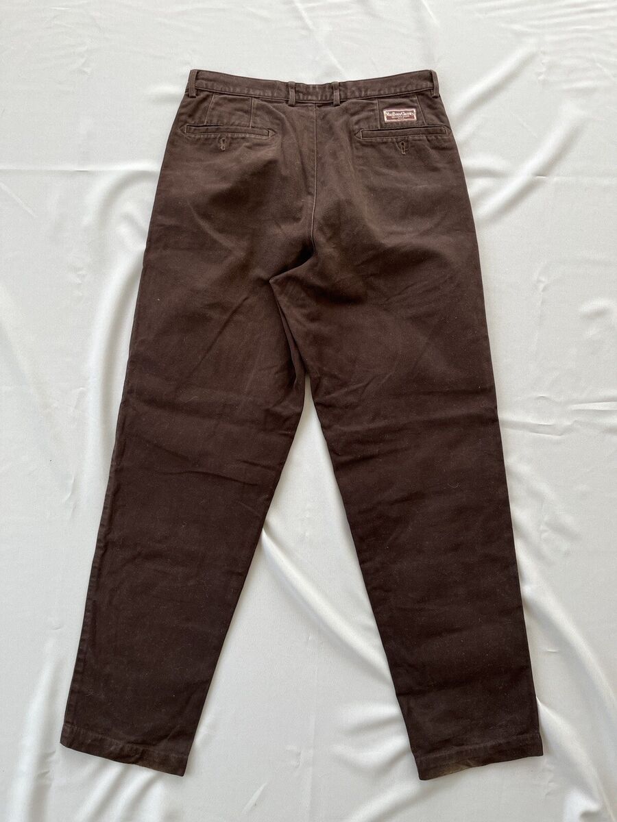 Marlboro Vintage Heavy Canvas Brown Wide Straight Work Pants Marlboro Vintage Heavy Canvas Brown Wide Straight Work Pants