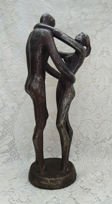 Vintage 1975 Austin Prod Couple Man Woman Dancing Metal ...