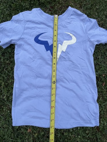 NIKE Rafael Nadal T Shirt YOUTH Small Blue Rafa Bull Tennis - Picture 6 of 7