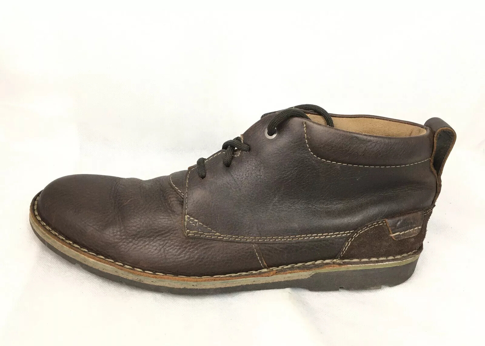 clarks edgewick mid brown oily